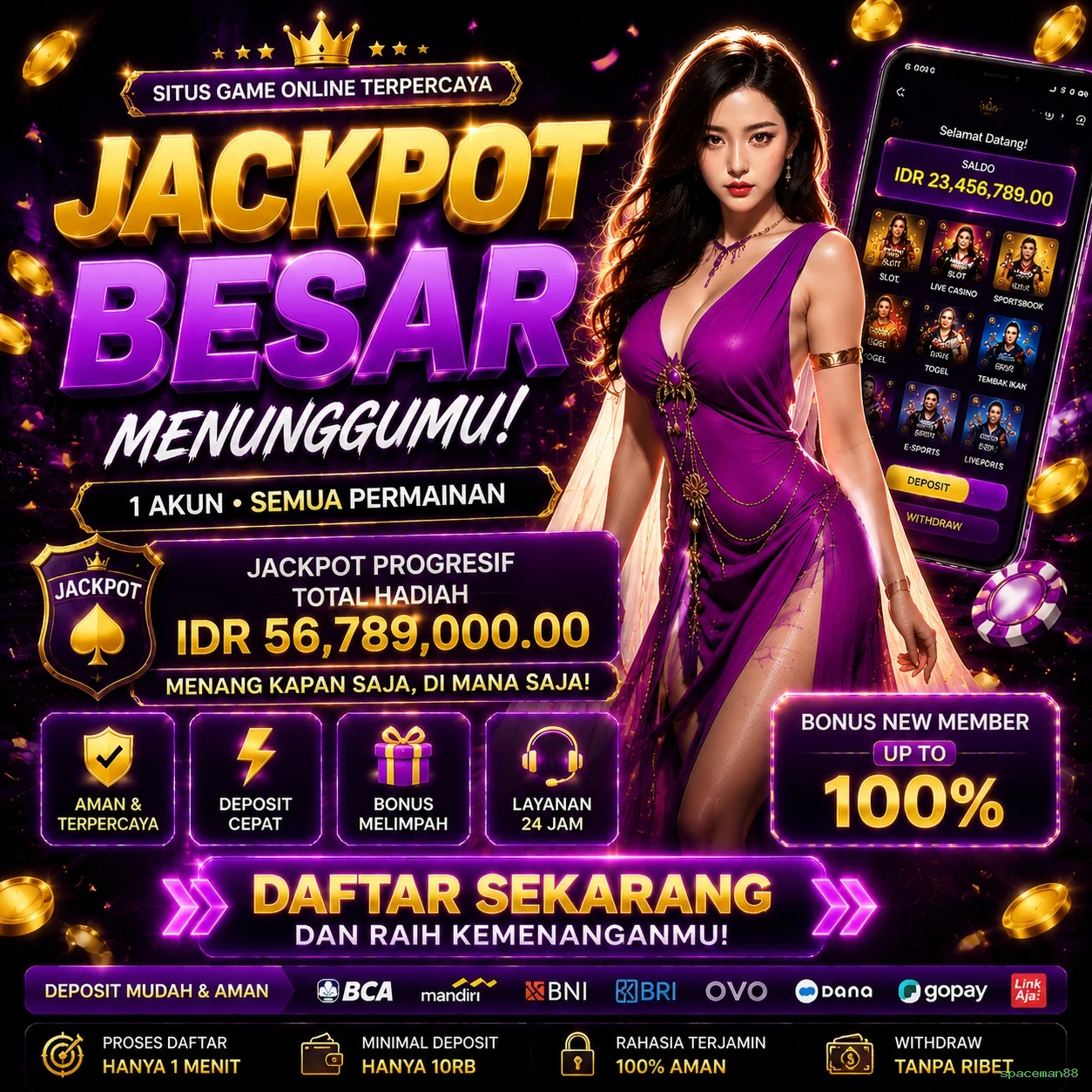 Ikon aplikasi spaceman88 resmi